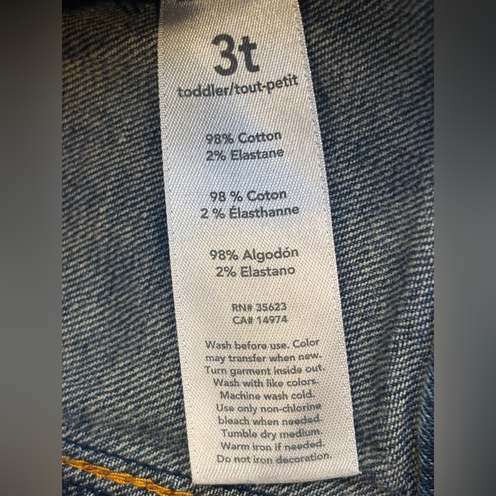 Carter’s 3T Unisex Toddler Denim Jacket with All-Star Patch, soft Cotton 📚 - Picture 6 of 6
